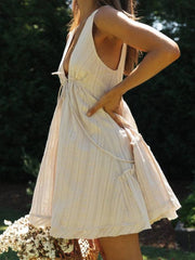 V-Neck Asymmetric A-Line Dress