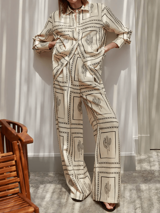 Abstract Geometry Print Outfit