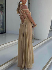 Draped Braids Cover Up Dress