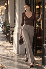 Y2K Elegant Cropped Midi Sleeve Blouse
