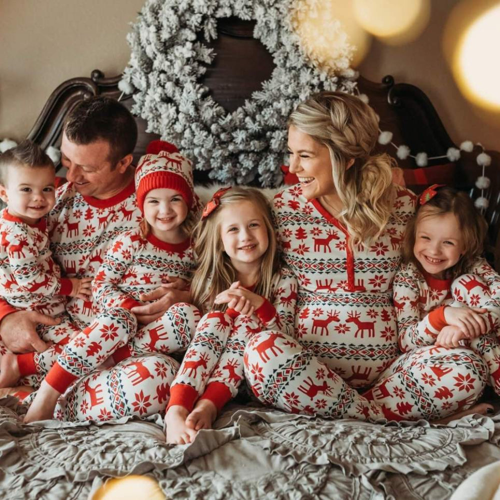 Christmas Deer Family Pajama Set(with Pet's dog clothes)