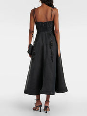 Elegant Sophisticated Petal Midi Dress