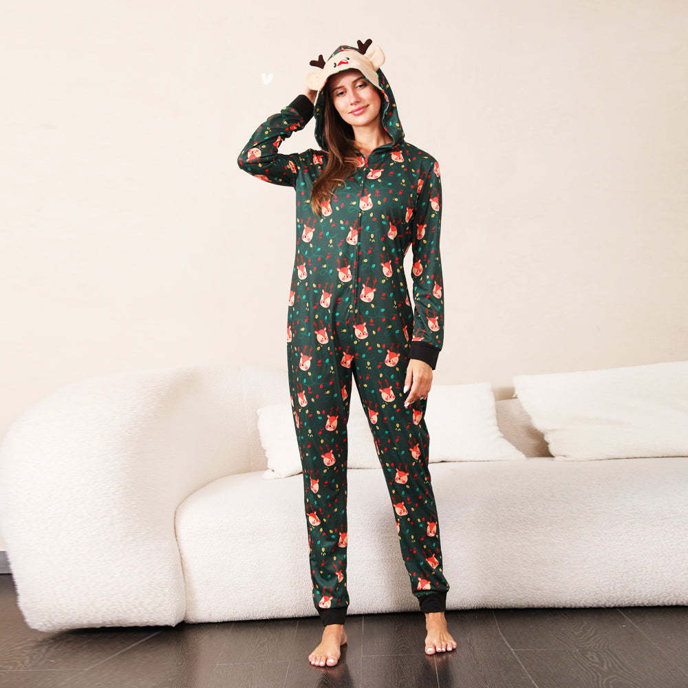 Green Fox Christmas Family Onesies