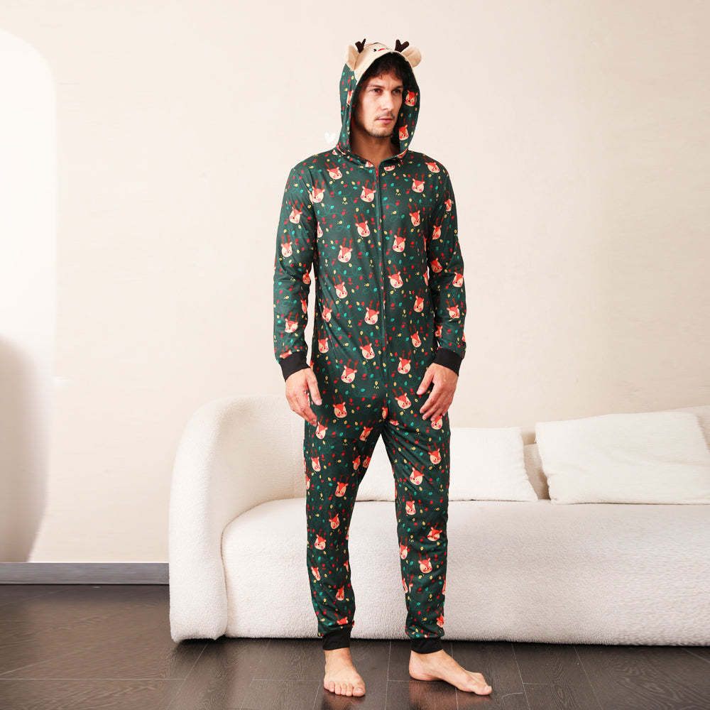 Green Fox Christmas Family Onesies