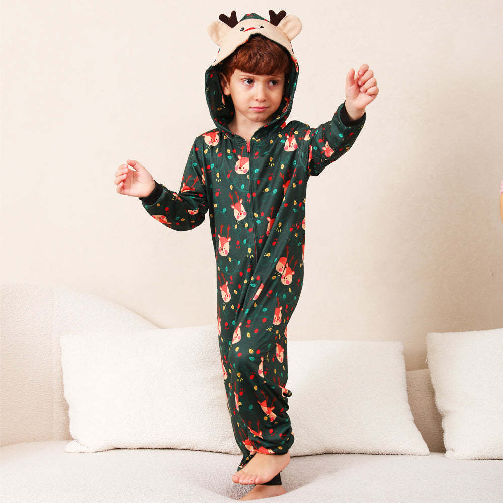 Green Fox Christmas Family Onesies