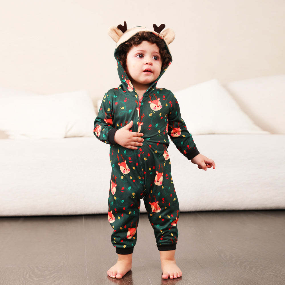 Green Fox Christmas Family Onesies