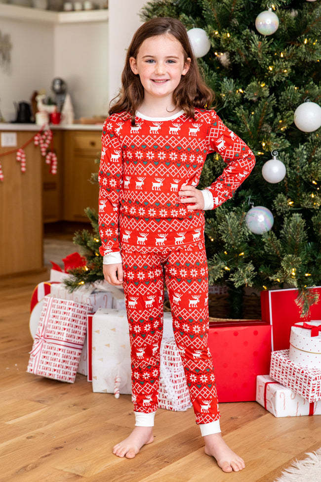 Elk Print Xmas Family Sleepwear