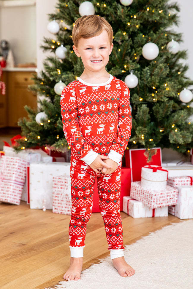 Elk Print Xmas Family Sleepwear