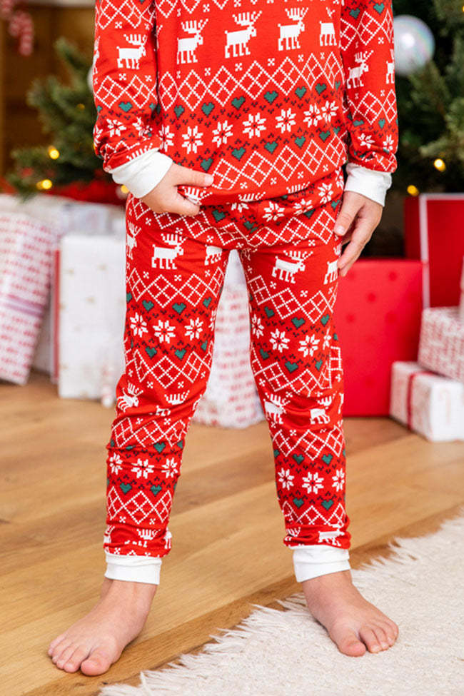 Elk Print Xmas Family Sleepwear