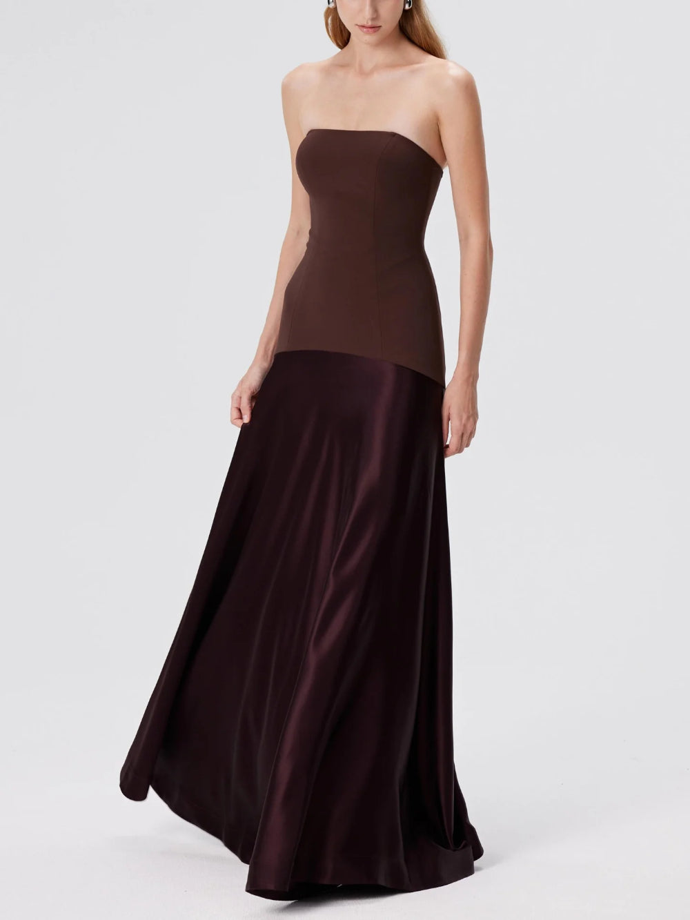 Strapless Sleeveless Fitted Solid Dress