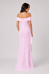 Off Shoulder Slit Party Formal Dress