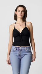 Bow Back Halter Neck Cami Top
