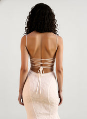 Cami Backless Tie Sexy Slim Maxi Dress