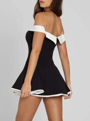 Elegant Sexy One-Shoulder Niche Mini Dress