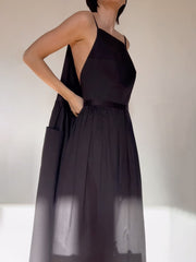 Strapless Square Neck Tie Dress