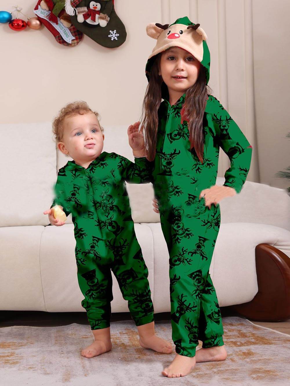 Elk Print Matching Family Onesies