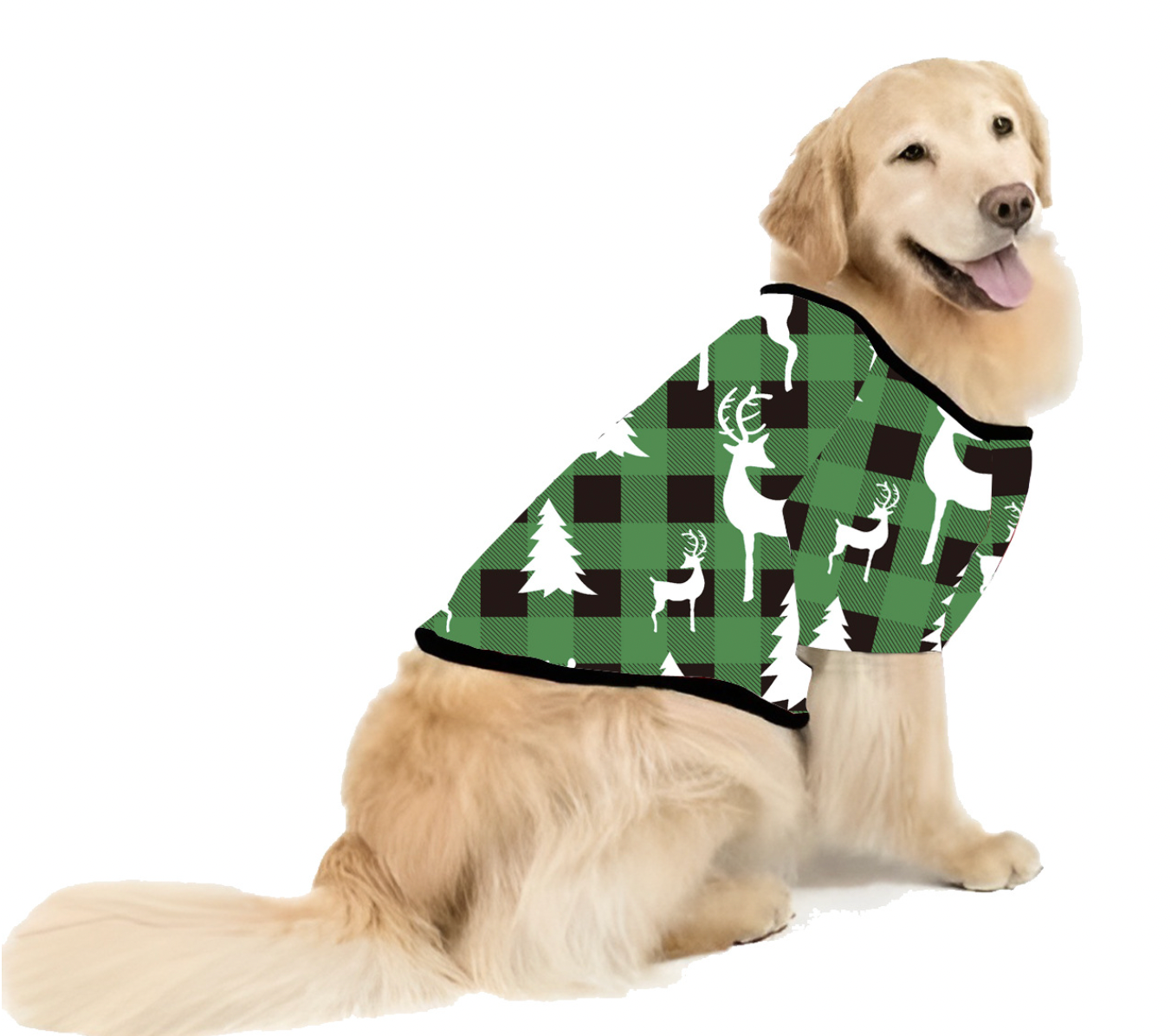 Green Plaid Christmas Family Pajamas (with Pet's dog clothes)
