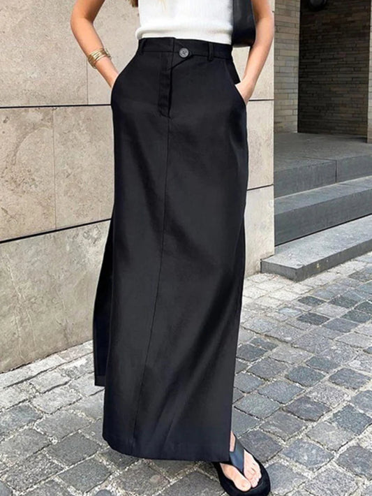 Side Slit High Rise Skirt