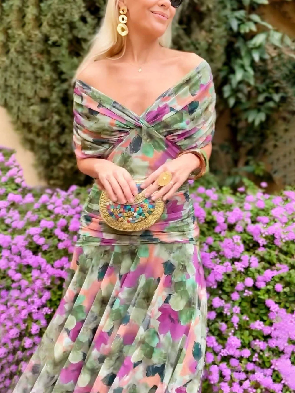 Mesh Floral Dress