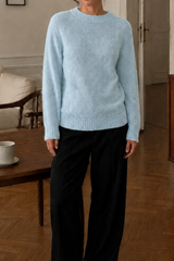 Mohair Round Neck Knit Top