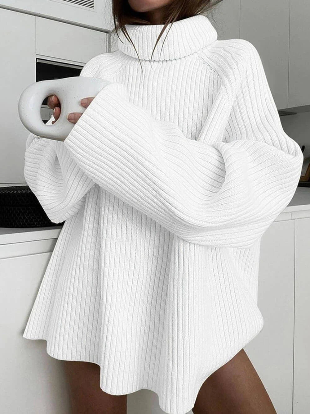 Loose Fit Turtleneck Sweater