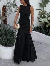 Vintage Black Mesh Tank Dress