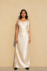 Cami Backless Maxi Silk Dress