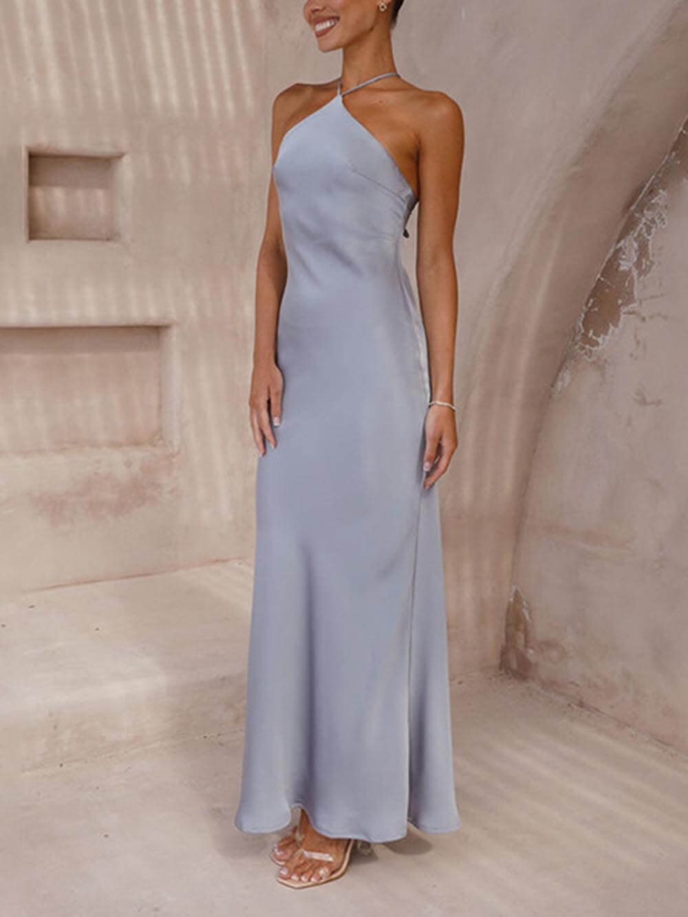 Fitted Sleeveless Backless Elegant Dress