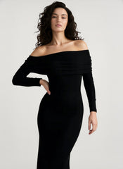 Off Shoulder Ruched Bodycon Formal Dress