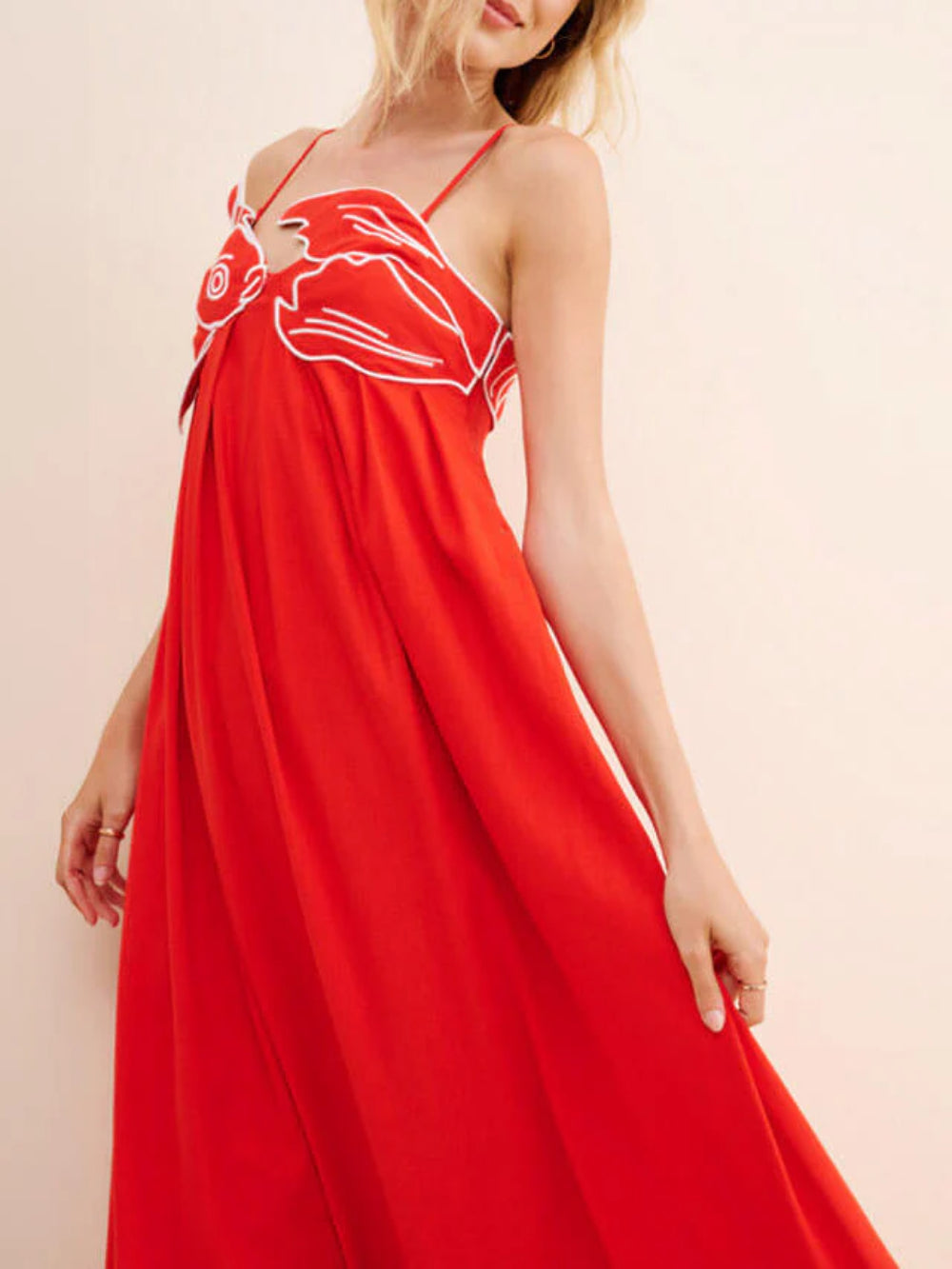 Exquisite Fish-Shaped Top Suspender Unique Midi Dress