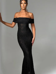 Floral Lace Bodycon Backless Dress