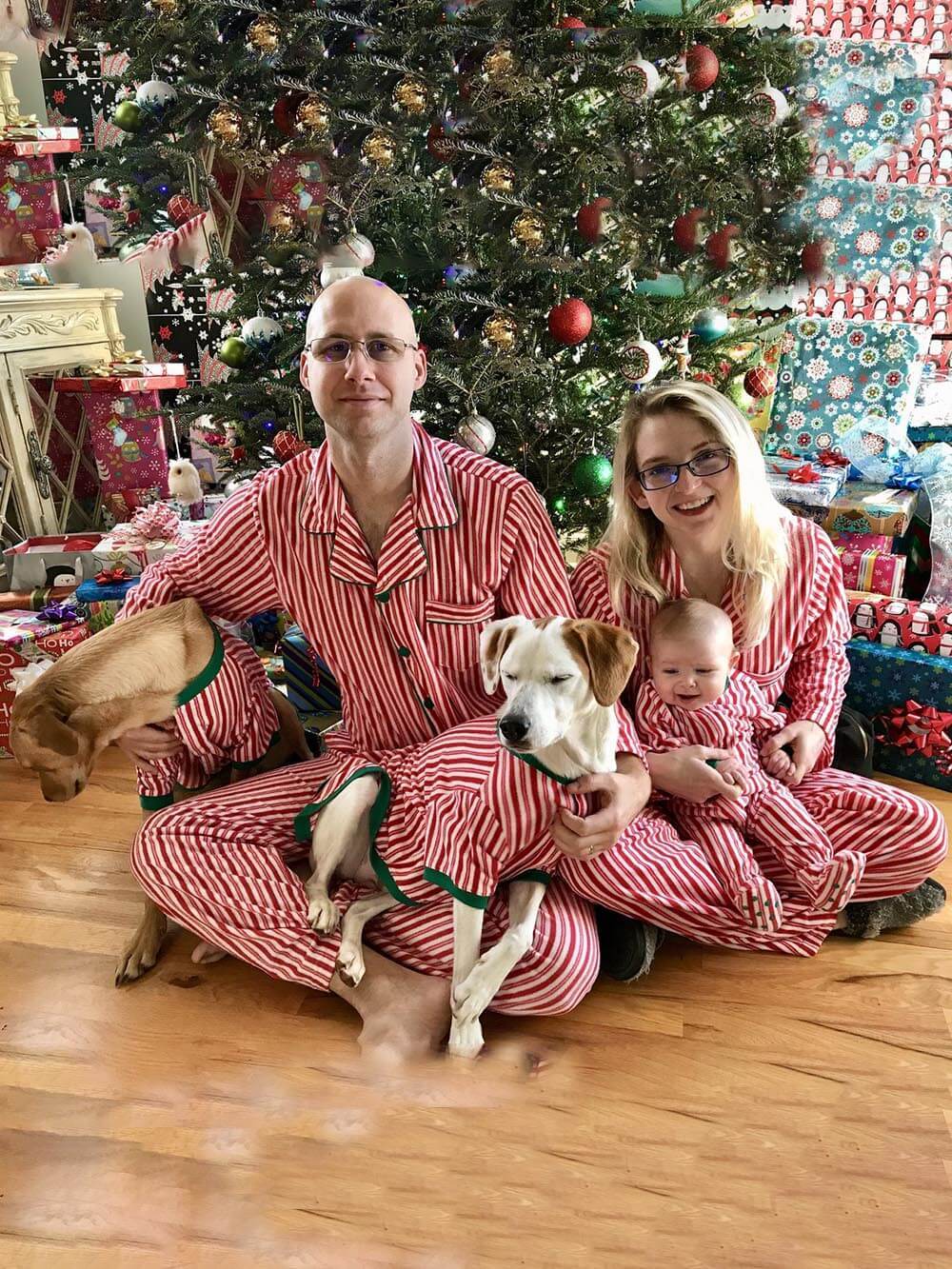 Striped Matching Family Christmas Pajamas