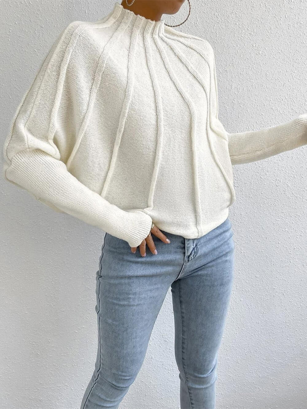Dolman Sleeve Knit Sweater