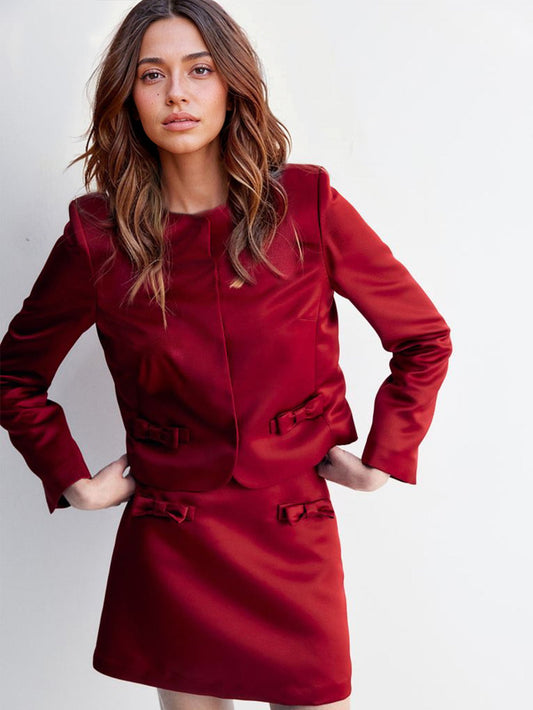 Elegant Bow Mini Skirt