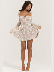 Black Lace Corset Mini Dress