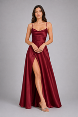 Elegant Spaghetti Strap Ruched Formal Dress