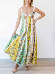 Floral Strapless Maxi Dress