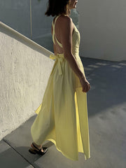 Strapless Square Neck Tie Dress