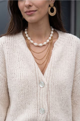 Elegant Solid Single Breasted Knit Cardigan