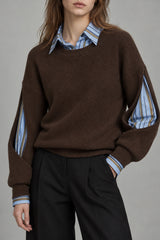 Vibemartini 2 in 1 Ribbed Cutout Sweater