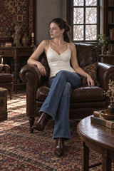 Y2K Lace Trim Sequin Cami Top