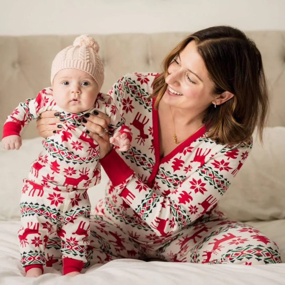 Christmas Deer Family Pajama Set(with Pet's dog clothes)