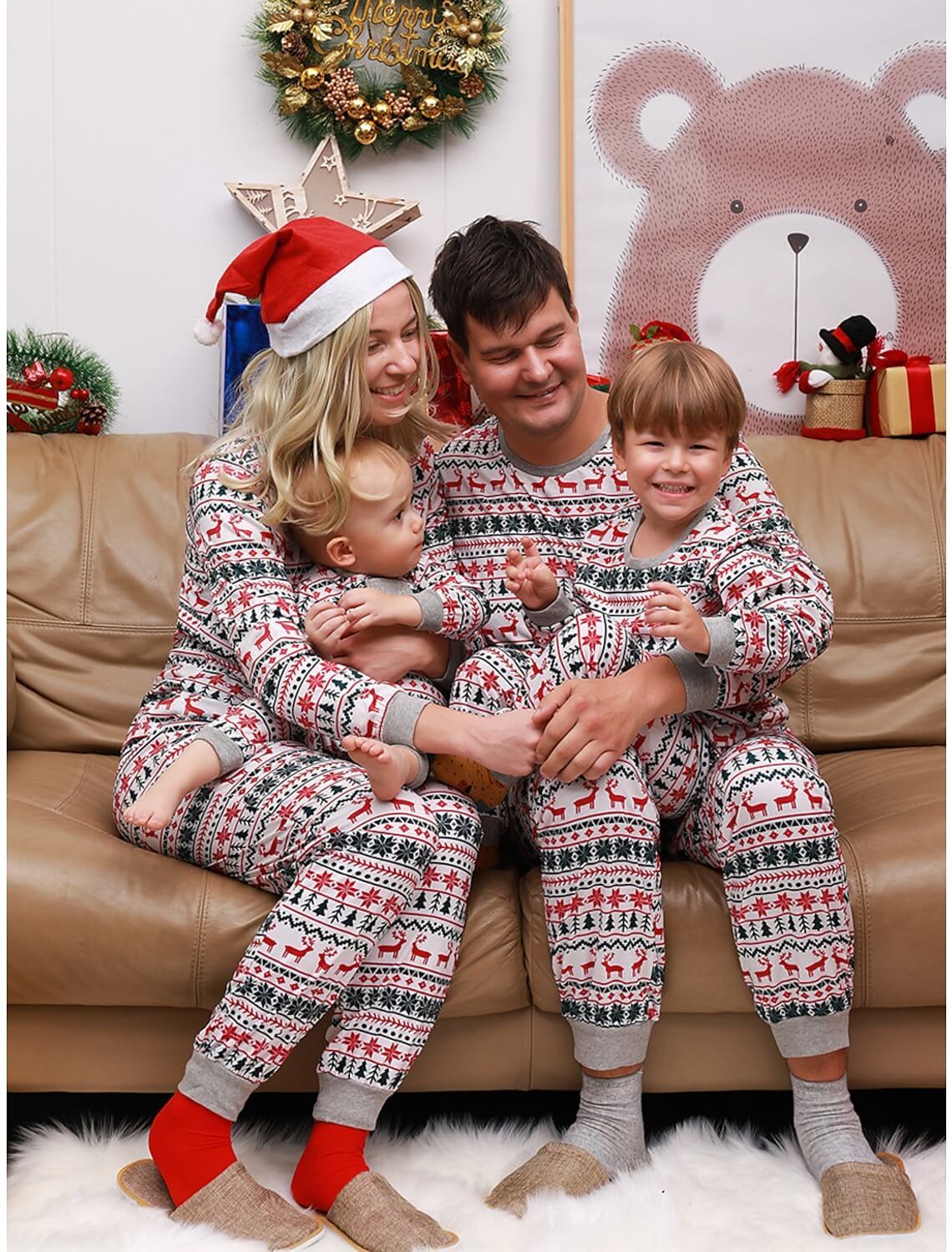 Snowflake Tree Matching Family Pajamas