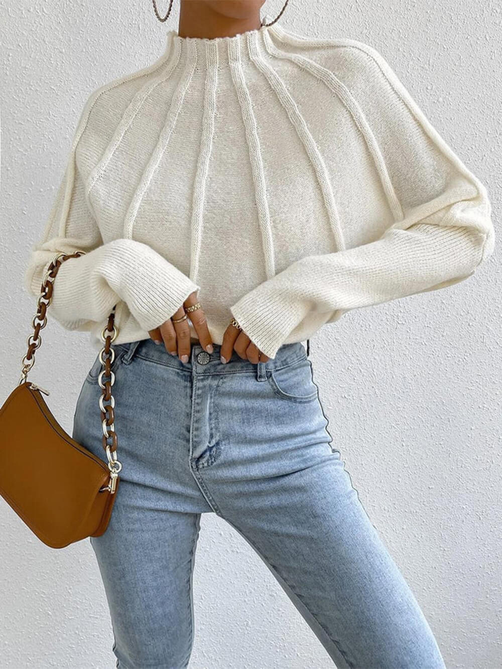 Dolman Sleeve Knit Sweater