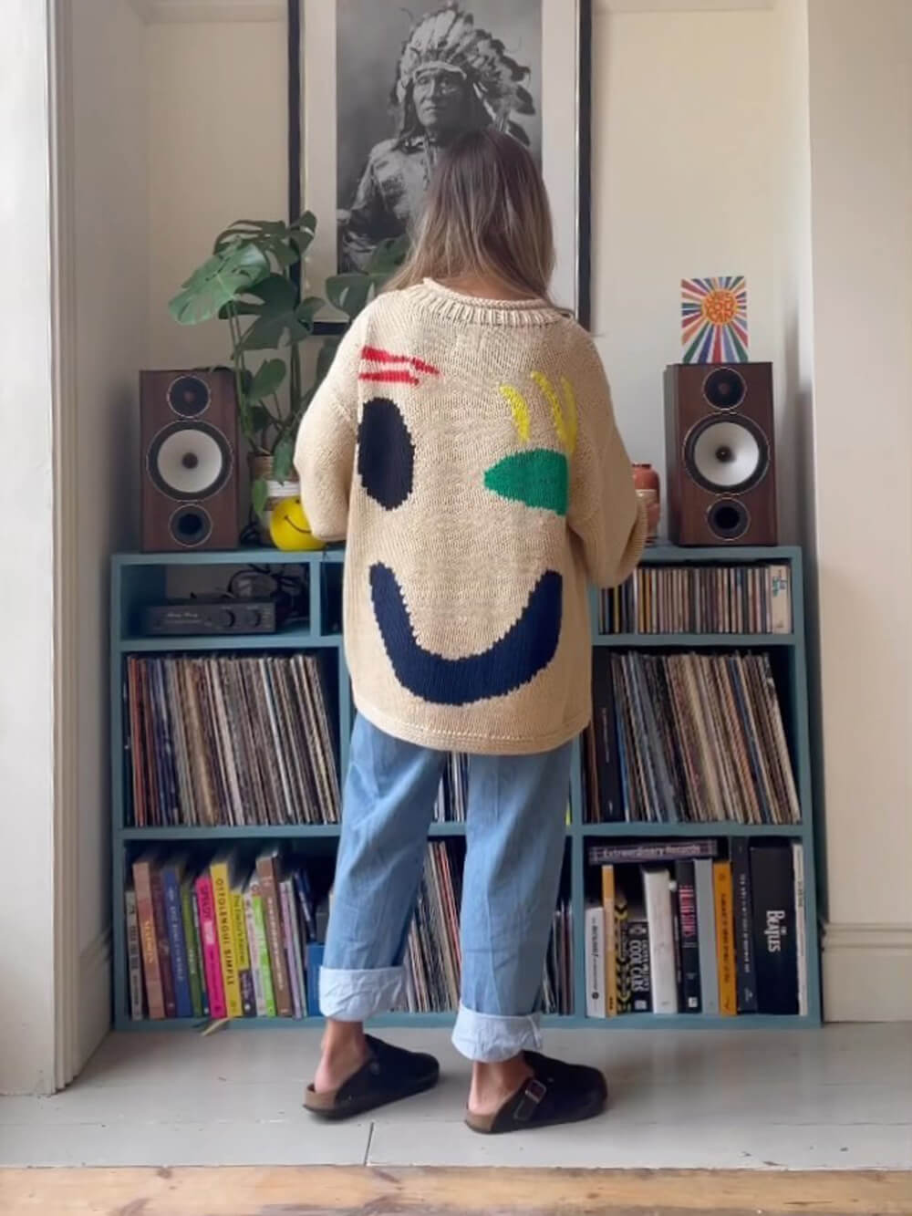 Feel Good Slogan Knit Sweater