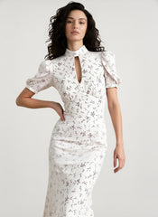 Elegant Floral Deep V Bodycon Maxi Dress