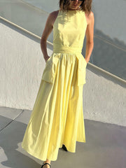 Strapless Square Neck Tie Dress