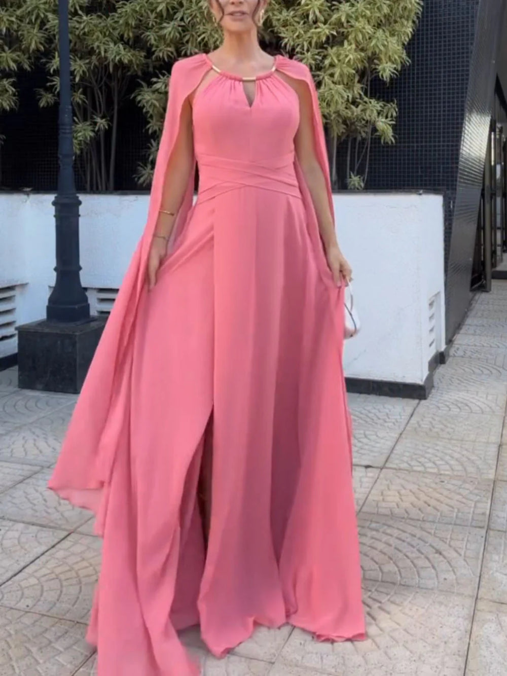 Asymmetric Slit Elegant Dress