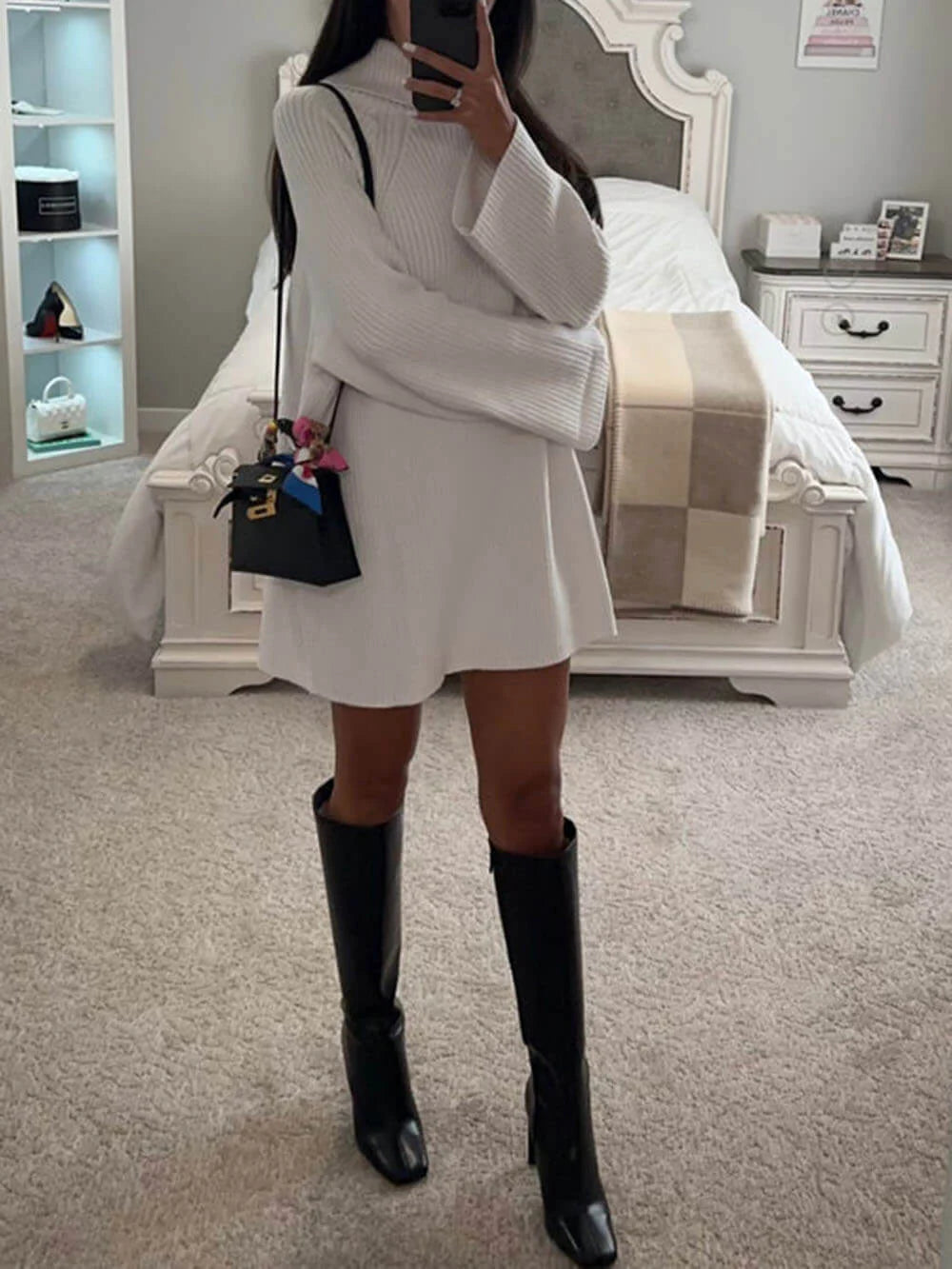 Loose Fit Turtleneck Sweater