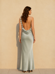 Satin Cami Backless Sexy Slim Fit Prom Dress